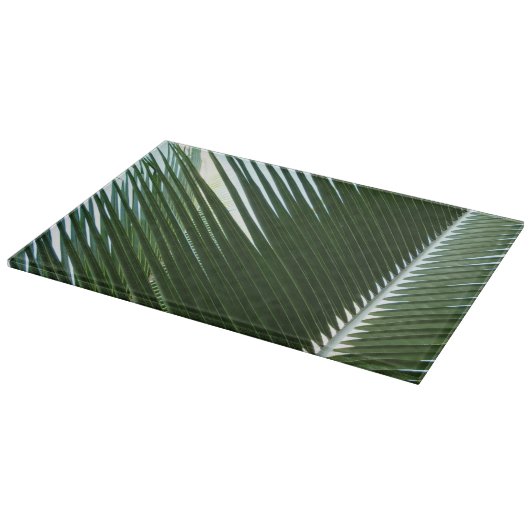 Overlapping Palm Fronds Tropical Green Abstract Snijplank (Hoek)
