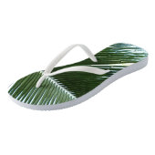 Overlapping Palm Fronds Tropical Green Abstract Teenslippers (Schuin)