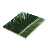 Overlapping Palm Fronds Tropical Green Abstract Tegeltje (Zijkant)