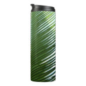 Overlapping Palm Fronds Tropical Green Abstract Thermosbeker (Geroteerd rechts)