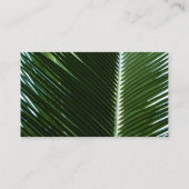 Overlapping Palm Fronds Tropical Green Abstract Visitekaartje (Achterkant)