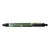 Overlapping Palm Fronds Tropical Green Abstract Zwarte Inkt Pen (Achterkant)