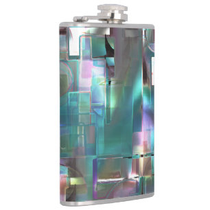 Overlapping van gradiëntgroen en gekleurd in zacht heupfles