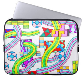 Overlapt met curven laptop sleeve