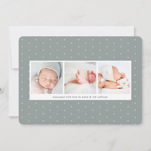 Overlay banner | Horizontale fotogeboorte Aankondiging (Achterkant)