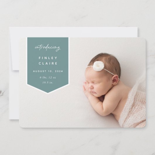 Overlay banner | Horizontale fotogeboorte Aankondiging (Voorkant)