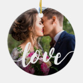 Overlay-foto van Love Script Keramisch Ornament (Achterkant)