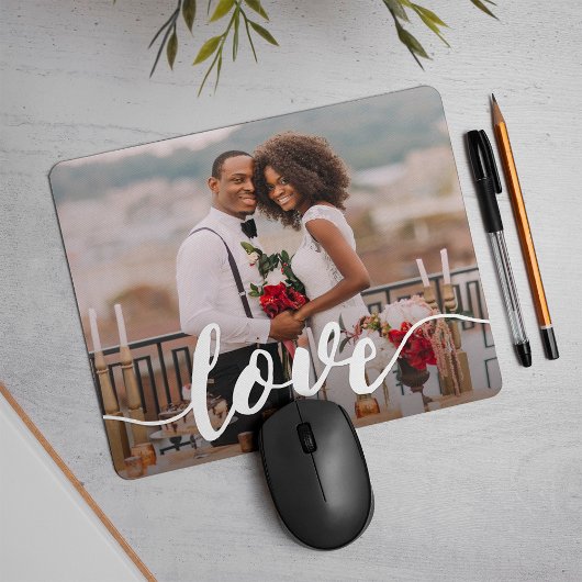 Overlay-foto van Love Script Muismat