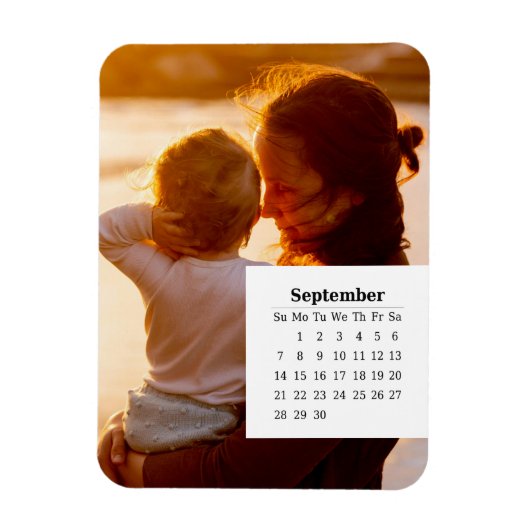 Overlay Kalender September 2025 Magneet (Verticaal)