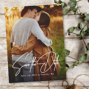 Overlay Save the Date Photo Announding Briefkaart