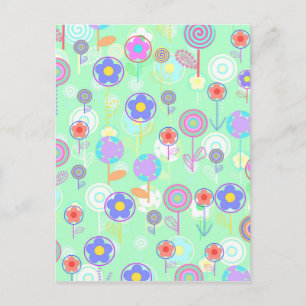 Overlayer Flowers Briefkaart