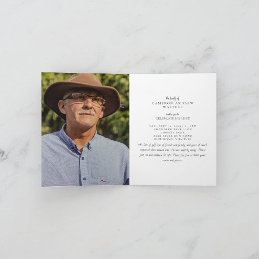 Overleden foto Viering van het leven Opgevouwen (Binnen)