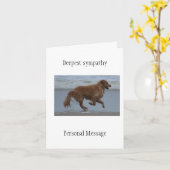 Overleden hond ter liefdevolle herinnering golden  kaart (Gele Bloem)