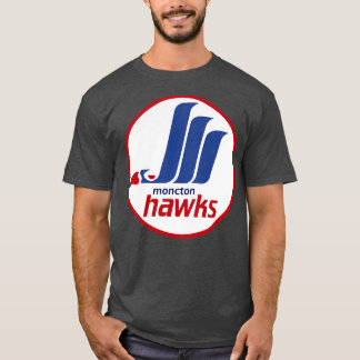 Overleden Moncton Hawks Hockey 1987 T-shirt