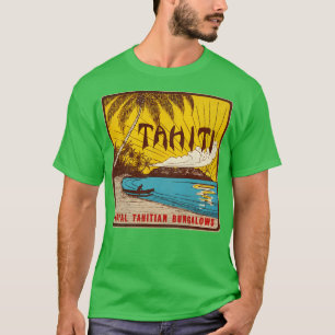 Overleden Tahiti Bungalows Reizen Souvenir Bagage T-shirt