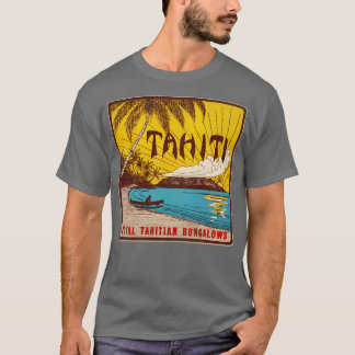 Overleden Tahiti Bungalows Reizen Souvenir Bagage  T-shirt