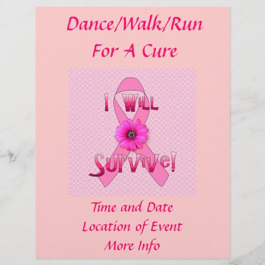 Overleef Borstkanker Flyer (Voorkant)