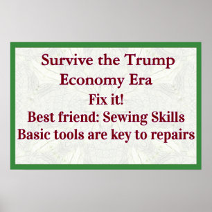 Overleef Trump Economie Repareer Het Poster