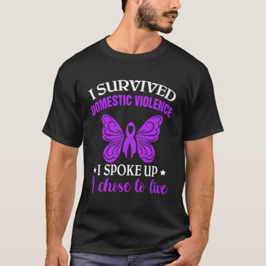 Overleefd huiselijk geweld Ik sprak huiselijk gewe T-shirt (Voorkant)