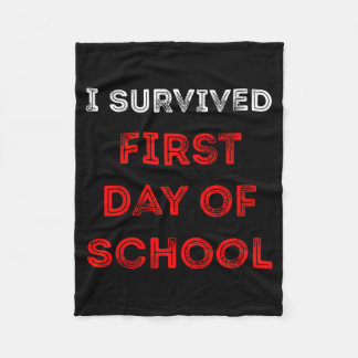 Overleefde Eerste Dag Van School Grappige Ouder St Fleece Deken