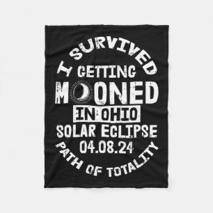 Overleefde het aanleggen in Ohio Solar Eclipse Apr Fleece Deken