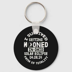 Overleefde het aanleggen in Ohio Solar Eclipse Apr Sleutelhanger