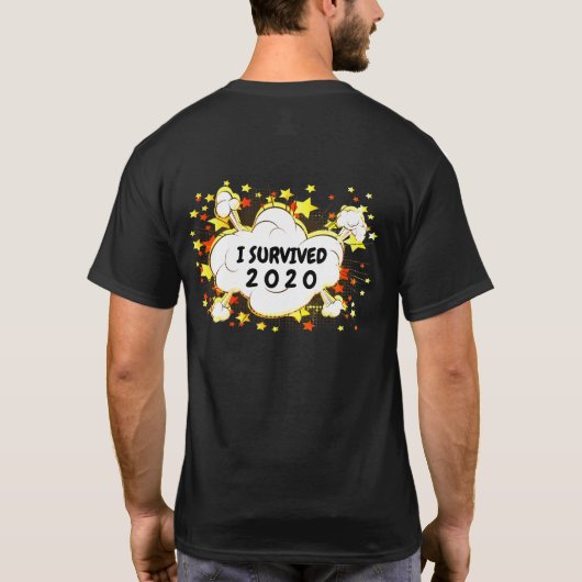 overleefde ik 20xx explosie kleurrijk t-shirt (Achterkant)