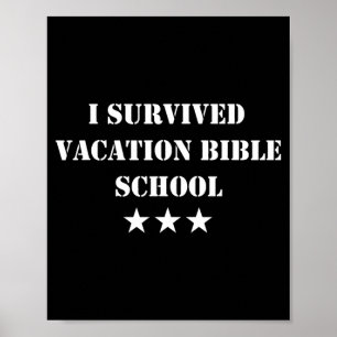 Overleefde Vakantie Bijbel School Grappige Vbs Ove Poster