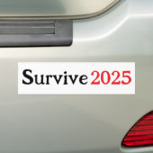Overleven 2025 bumpersticker (Op auto)