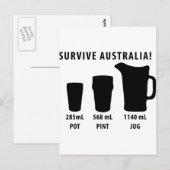 overleven australië - bier briefkaart (Voorkant / Achterkant)
