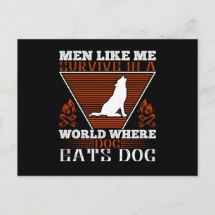 Overleven -Mannen zoals ik overleven in een wereld Briefkaart