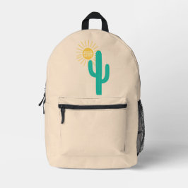 Overleven op zonneschijn en spit bedrukte rugzak