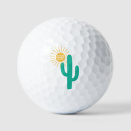 Overleven op zonneschijn en spit golfballen