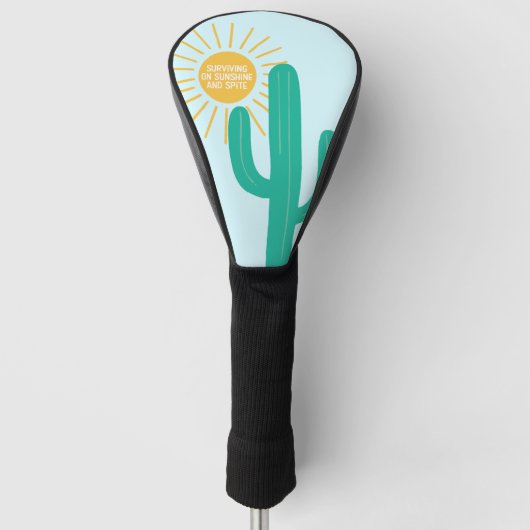 Overleven op zonneschijn en spit golfheadcover (Voorkant)