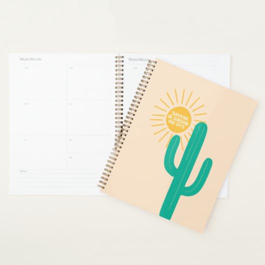 Overleven op zonneschijn en spit planner (Display)