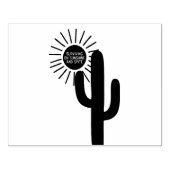 Overleven op zonneschijn en spit 	rubberstempel (Afrduk)