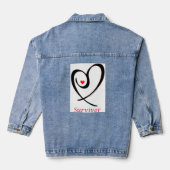 OVERLEVEND jasje. Grootste BC/Cancer logo ooit! Denim Jacket (Achterkant)