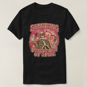 Overlevend uit pure koppigheid Retro Skelet T-shirt
