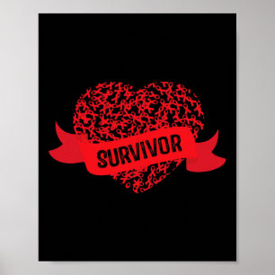 Overlevende bewustwording van bloedkanker poster