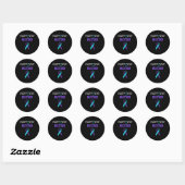 Overlevende Broer Semicolon Gift Zelfmoordpreventi Ronde Sticker (Vel)