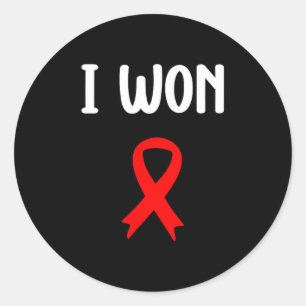 Overlevende Hartziekte Krijger Ik Won Hartziekte Ronde Sticker