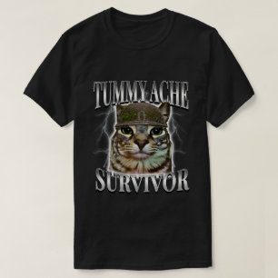 Overlevende Kat Met Buikpijn Meme T-shirt