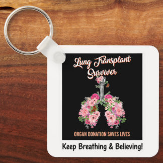 Overlevende longtransplantatie sleutelhanger