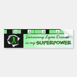 Overlevende Lyme Ziekte Superpower Bumpersticker