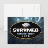 Overlevende orkaan Florence Briefkaart (Voorkant / Achterkant)