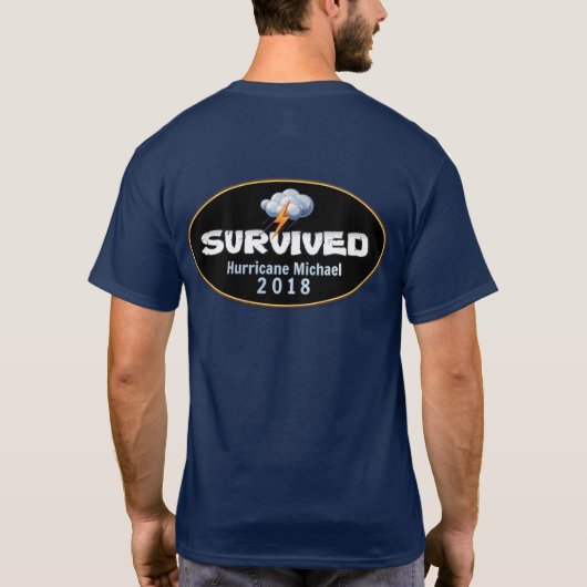 Overlevende orkaan Michael 2018 T-shirt (Achterkant)