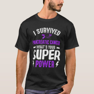 Overlevende pancreaskanker bewustzijn Survivor Pur T-shirt