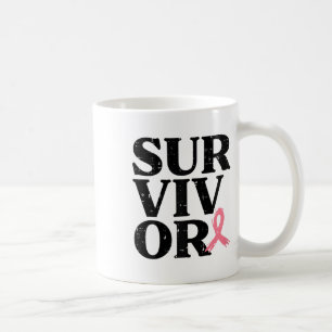 Overlevende Pink Ribbon Warrior borstkanker Awaren Koffiemok