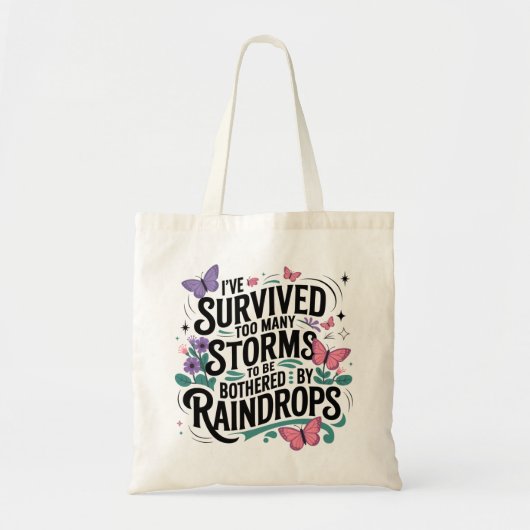 Overlevende Stormen Inspirerend Tote Bag (Voorkant)