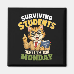 Overlevende studenten sinds maandag grappige kat l magneet